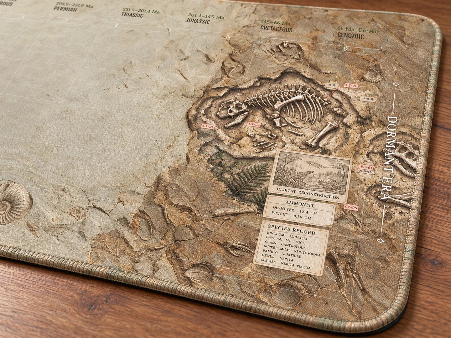 Sleeping Era Desk Mat — Edge stitching