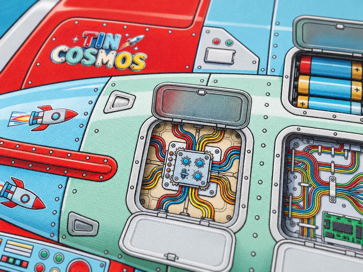 Tin Universe Desk Mat — Surface detail