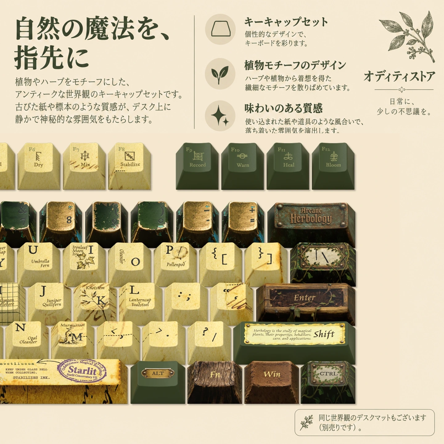 植物温室ノート キーキャップセット 製品詳細 3