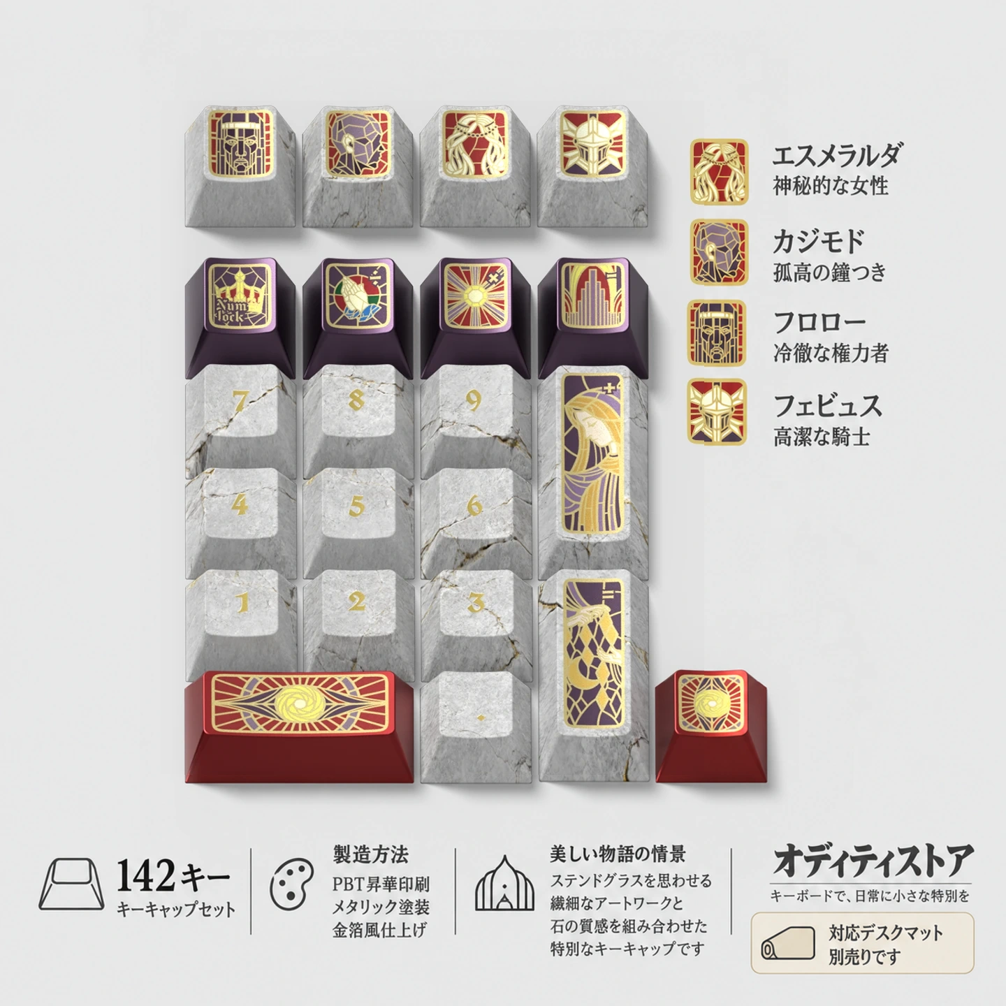ノートルダムの記録 キーキャップセット 4