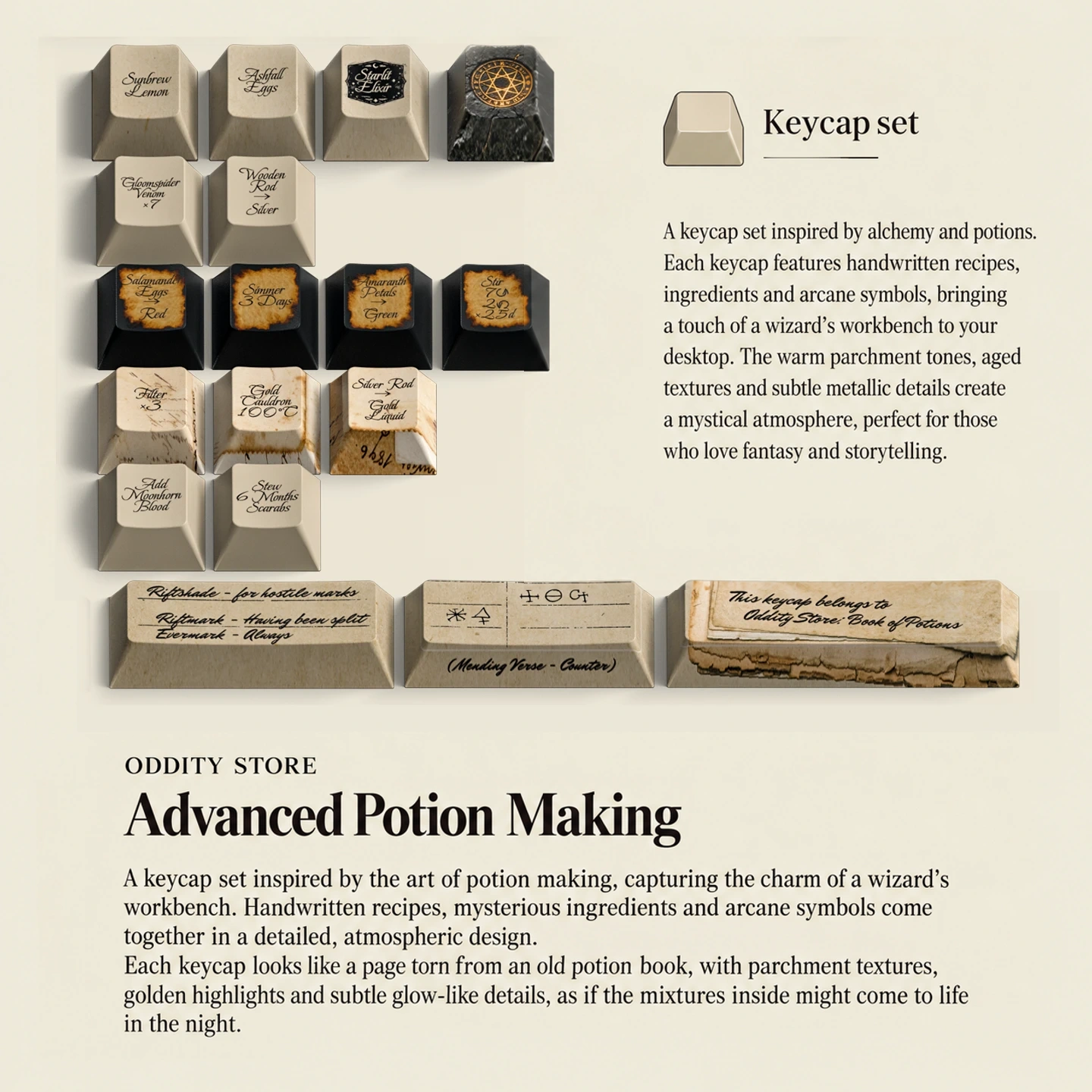 Book of Potions Keycap Set Product Details 5