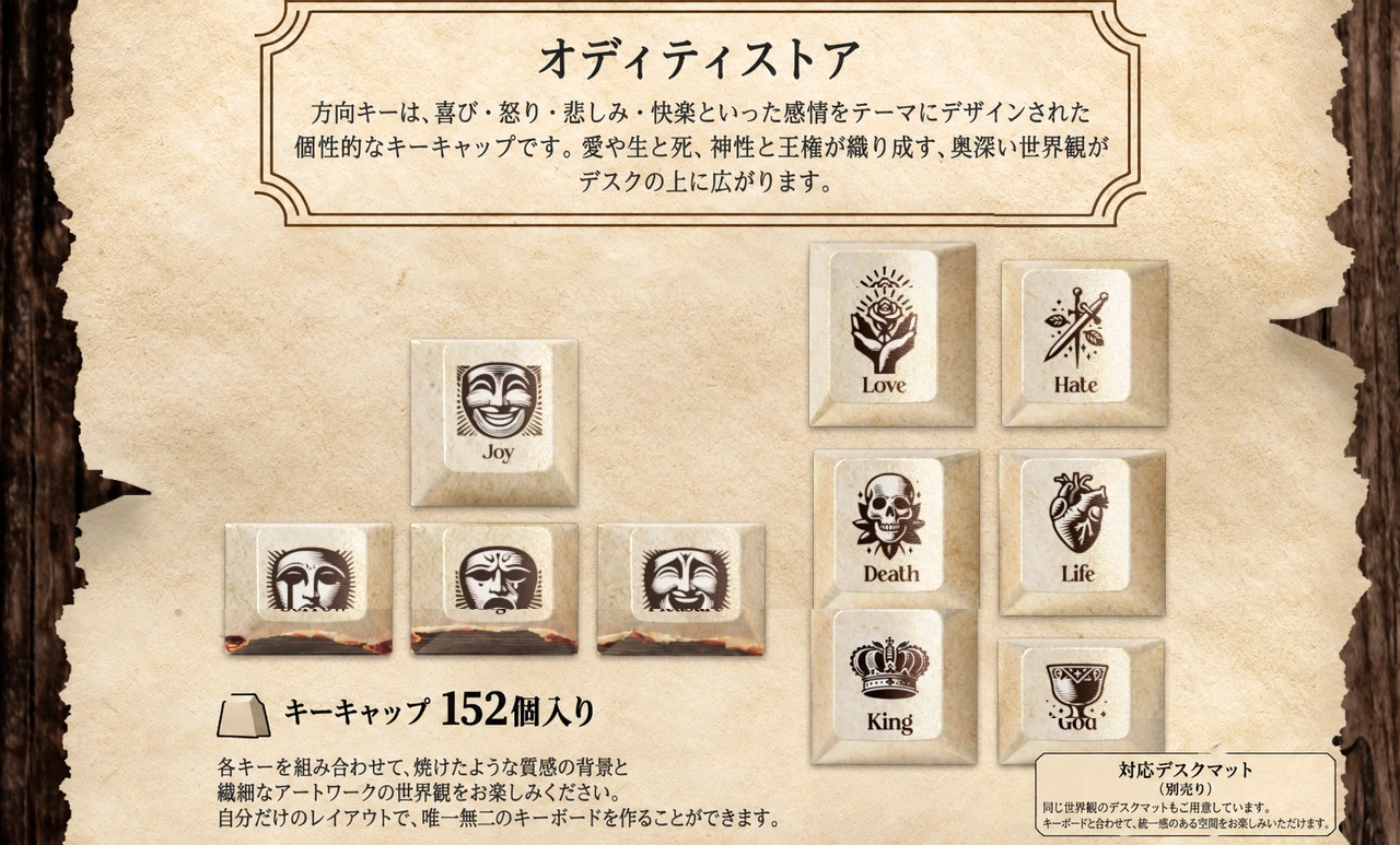 シェイクスピアの切り札 キーキャップセット 製品詳細 6