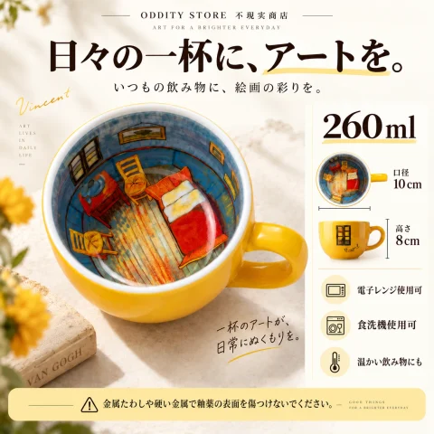 ゴッホの寝室マグ 商品画像 5